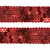 Тесьма с пайетками 3, шир. 20 мм/уп. 25+/-1 м, цвет красный - купить в Златоусте. Цена: 778.19 руб.