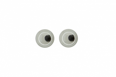 Глазки для игрушек, круглые, с бегающими зрачками, 3 мм/упак.100+/-5 шт, цв. -черно-белые - купить в Златоусте. Цена: 25.40 руб.