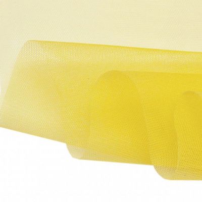 Фатин жесткий 16-68, 22 гр/м2, шир.180см, цвет жёлтый - купить в Златоусте. Цена 89.29 руб.