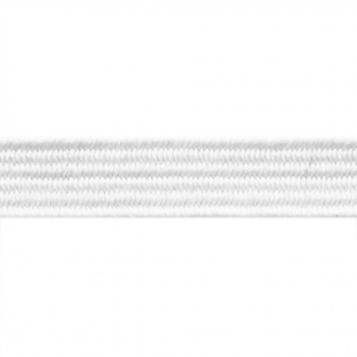 Резиновые нити с текстильным покрытием, шир. 6 мм ( упак.55 м/уп), цв.-белый - купить в Златоусте. Цена: 210.75 руб.
