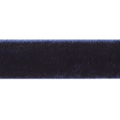 Лента бархатная нейлон, шир.12 мм, (упак. 45,7м), цв.180-т.синий - купить в Златоусте. Цена: 411.60 руб.