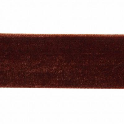 Лента бархатная нейлон, шир.25 мм, (упак. 45,7м), цв.120-шоколад - купить в Златоусте. Цена: 981.09 руб.