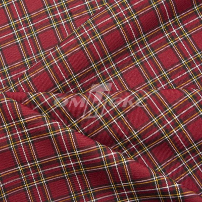 Ткань костюмная клетка 24379 2012, 230 гр/м2, шир.150см, цвет бордовый/бел/жел - купить в Златоусте. Цена 539.74 руб.