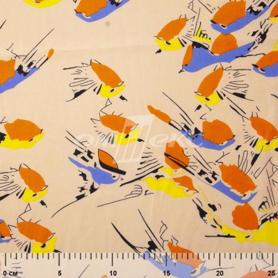 Плательная ткань "Софи" 14.1, 75 гр/м2, шир.150 см, принт птицы - купить в Златоусте. Цена 241.49 руб.