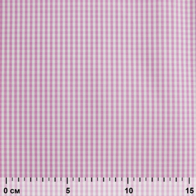 Ткань сорочечная Клетка Виши, 115 г/м2, 58% пэ,42% хл, шир.150 см, цв.1-розовый, (арт.111) - купить в Златоусте. Цена 306.69 руб.