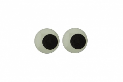 Глазки для игрушек, круглые, с бегающими зрачками, 8 мм/упак.50+/-2 шт, цв. -черно-белые - купить в Златоусте. Цена: 15.88 руб.