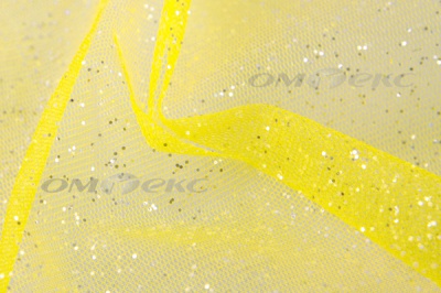 Сетка Глиттер, 40 гр/м2, шир.160см, цвет жёлтый - купить в Златоусте. Цена 163.01 руб.