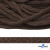 Шнур плетеный d-6 мм, 70% хлопок 30% полиэстер, уп.90+/-1 м, цв.1073-т.коричневый - купить в Златоусте. Цена: 594 руб.