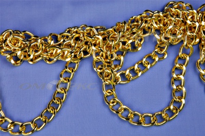 Цепь металл декоративная №11 (17*13) золото (10+/-1 м)  - купить в Златоусте. Цена: 1 341.87 руб.