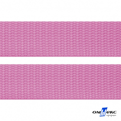 Розовый- цв.513-Текстильная лента-стропа 550 гр/м2 ,100% пэ шир.30 мм (боб.50+/-1 м) - купить в Златоусте. Цена: 475.36 руб.