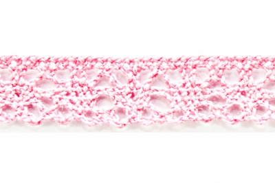 Тесьма кружевная 0621-1607, шир. 15 мм/уп. 20+/-1 м, цвет 096-розовый - купить в Златоусте. Цена: 302.42 руб.