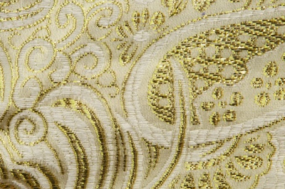 Ткань костюмная жаккард №5, 140 гр/м2, шир.150см, цвет золото - купить в Златоусте. Цена 383.29 руб.