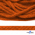 Шнур плетеный d-6 мм, 70% хлопок 30% полиэстер, уп.90+/-1 м, цв.1066-апельсин - купить в Златоусте. Цена: 588 руб.