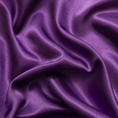 Поли креп-сатин 19-3536, 125 (+/-5) гр/м2, шир.150см, цвет фиолетовый - купить в Златоусте. Цена 155.57 руб.