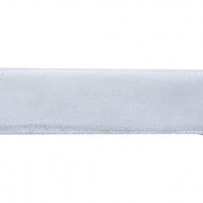 Лента бархатная нейлон, шир.12 мм, (упак. 45,7м), цв.01-белый - купить в Златоусте. Цена: 457.61 руб.