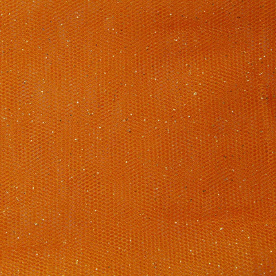Сетка Глиттер, 24 г/м2, шир.145 см., оранжевый - купить в Златоусте. Цена 118.43 руб.