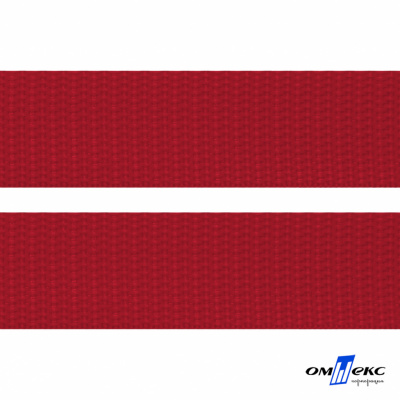 Красный- цв.171 -Текстильная лента-стропа 550 гр/м2 ,100% пэ шир.20 мм (боб.50+/-1 м) - купить в Златоусте. Цена: 318.85 руб.