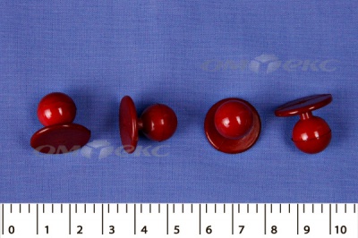 Пуговица поварская "Пукля", 10 мм, цвет красный - купить в Златоусте. Цена: 2.28 руб.