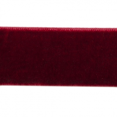 Лента бархатная нейлон, шир.25 мм, (упак. 45,7м), цв.240-бордо - купить в Златоусте. Цена: 809.01 руб.