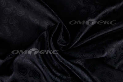 Ткань подкладочная жаккард Р14098, чёрный, 85 г/м2, шир. 150 см, 230T - купить в Златоусте. Цена 166.45 руб.