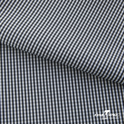 Ткань сорочечная Клетка Виши, 115 г/м2, 58% пэ,42% хл, шир.150 см, цв.6-черный, (арт.111) - купить в Златоусте. Цена 306.69 руб.