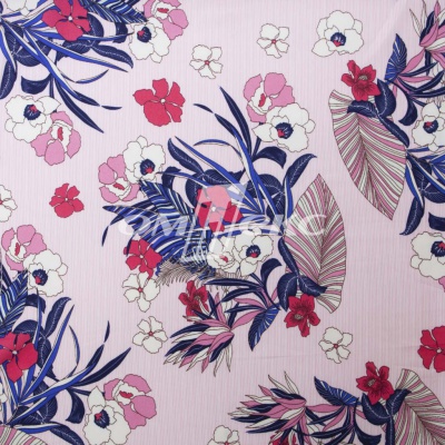Плательная ткань "Фламенко" 18.1, 80 гр/м2, шир.150 см, принт растительный - купить в Златоусте. Цена 239.03 руб.