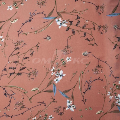 Плательная ткань "Фламенко" 2.1, 80 гр/м2, шир.150 см, принт растительный - купить в Златоусте. Цена 311.05 руб.