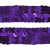Тесьма с пайетками 12, шир. 20 мм/уп. 25+/-1 м, цвет фиолет - купить в Златоусте. Цена: 778.19 руб.