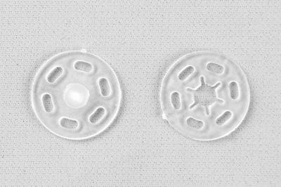 Кнопки пришивные пластиковые 15 мм, блистер 24шт, цв.-прозрачные - купить в Златоусте. Цена: 68.79 руб.