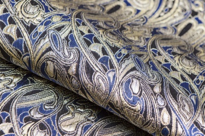 Ткань костюмная жаккард, 135 гр/м2, шир.150см, цвет синий№18 - купить в Златоусте. Цена 441.95 руб.
