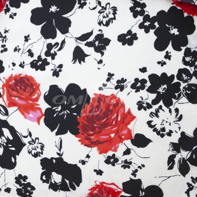 Плательная ткань "Фламенко" 22.1, 80 гр/м2, шир.150 см, принт растительный - купить в Златоусте. Цена 239.03 руб.
