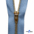 Молнии джинсовые металл т-5, 18 см латунь (YG), цв.-деним (231) - купить в Златоусте. Цена: 22.80 руб.