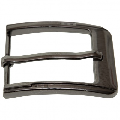 Пряжка металлическая для мужского ремня SC035#6 (шир.ремня 40 мм), цв.-тем.никель - купить в Златоусте. Цена: 43.93 руб.