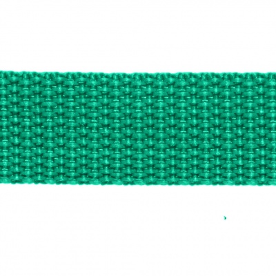 Стропа текстильная, шир. 25 мм (в нам. 50+/-1 ярд), цвет яр.зелёный - купить в Златоусте. Цена: 397.52 руб.