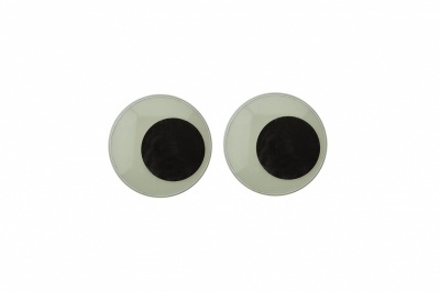 Глазки для игрушек, круглые, с бегающими зрачками, 15 мм/упак.50+/-2 шт, цв. -черно-белые - купить в Златоусте. Цена: 46.92 руб.