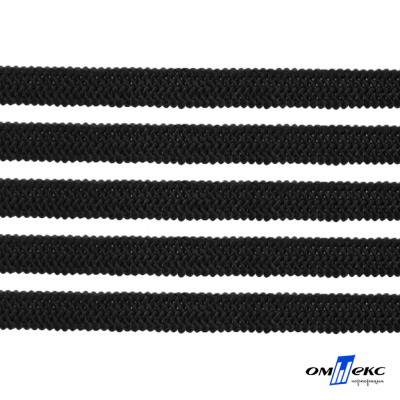 Лента эластичная вязанная (резинка) 4 мм (200+/-1 м) 400 гр/м2 черная бобина "ОМТЕКС" - купить в Златоусте. Цена: 1.78 руб.