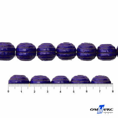 0309-Бусины деревянные "ОмТекс", 16 мм, упак.50+/-3шт, цв.018-фиолет - купить в Златоусте. Цена: 62.22 руб.