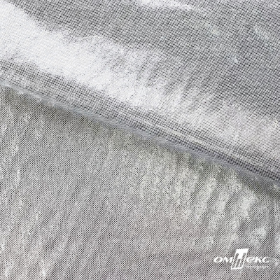 Трикотажное полотно голограмма, шир.140 см, #602 -белый/серебро - купить в Златоусте. Цена 385.88 руб.