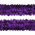 Тесьма с пайетками 12, шир. 30 мм/уп. 25+/-1 м, цвет фиолет - купить в Златоусте. Цена: 1 098.48 руб.