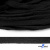Шнур плетеный d-8 мм плоский, 70% хлопок 30% полиэстер, уп.85+/-1 м, цв.- чёрный - купить в Златоусте. Цена: 735 руб.