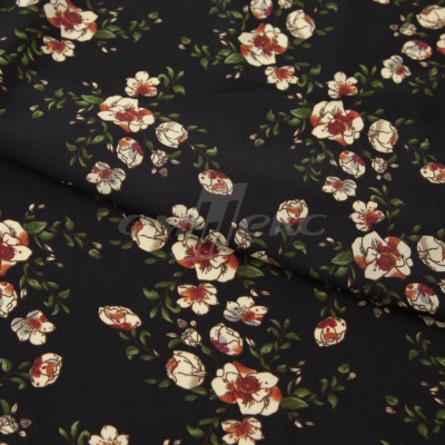 Плательная ткань "Фламенко" 3.1, 80 гр/м2, шир.150 см, принт растительный - купить в Златоусте. Цена 239.03 руб.