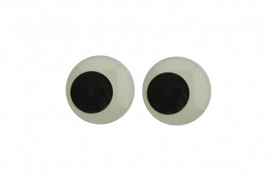 Глазки для игрушек, круглые, с бегающими зрачками, 18 мм/упак.50+/-2 шт, цв. -черно-белые - купить в Златоусте. Цена: 41.81 руб.