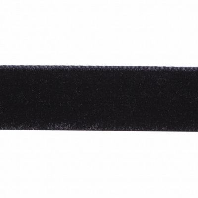 Лента бархатная нейлон, шир.12 мм, (упак. 45,7м), цв.03-черный - купить в Златоусте. Цена: 448.27 руб.