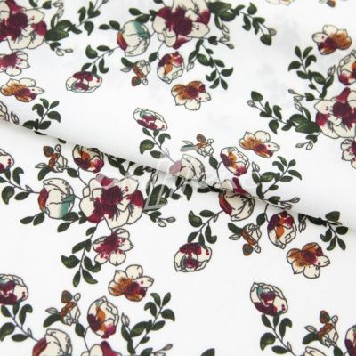 Плательная ткань "Фламенко" 23.1, 80 гр/м2, шир.150 см, принт растительный - купить в Златоусте. Цена 264.56 руб.