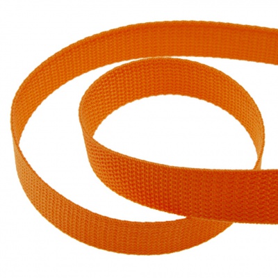Стропа текстильная, шир. 25 мм (в нам. 50+/-1 ярд), цвет оранжевый - купить в Златоусте. Цена: 409.94 руб.