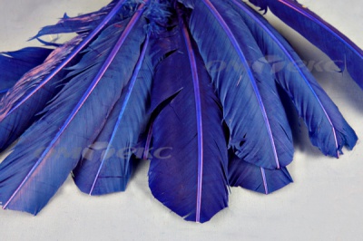 Декоративный Пучок из перьев, перо 23см/синий - купить в Златоусте. Цена: 12.34 руб.