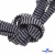 Шнурки #107-07, плоские 130 см, двухцветные цв.серый/чёрный - купить в Златоусте. Цена: 23.03 руб.