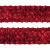 Тесьма с пайетками 3, шир. 35 мм/уп. 25+/-1 м, цвет красный - купить в Златоусте. Цена: 1 321.65 руб.